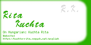 rita kuchta business card